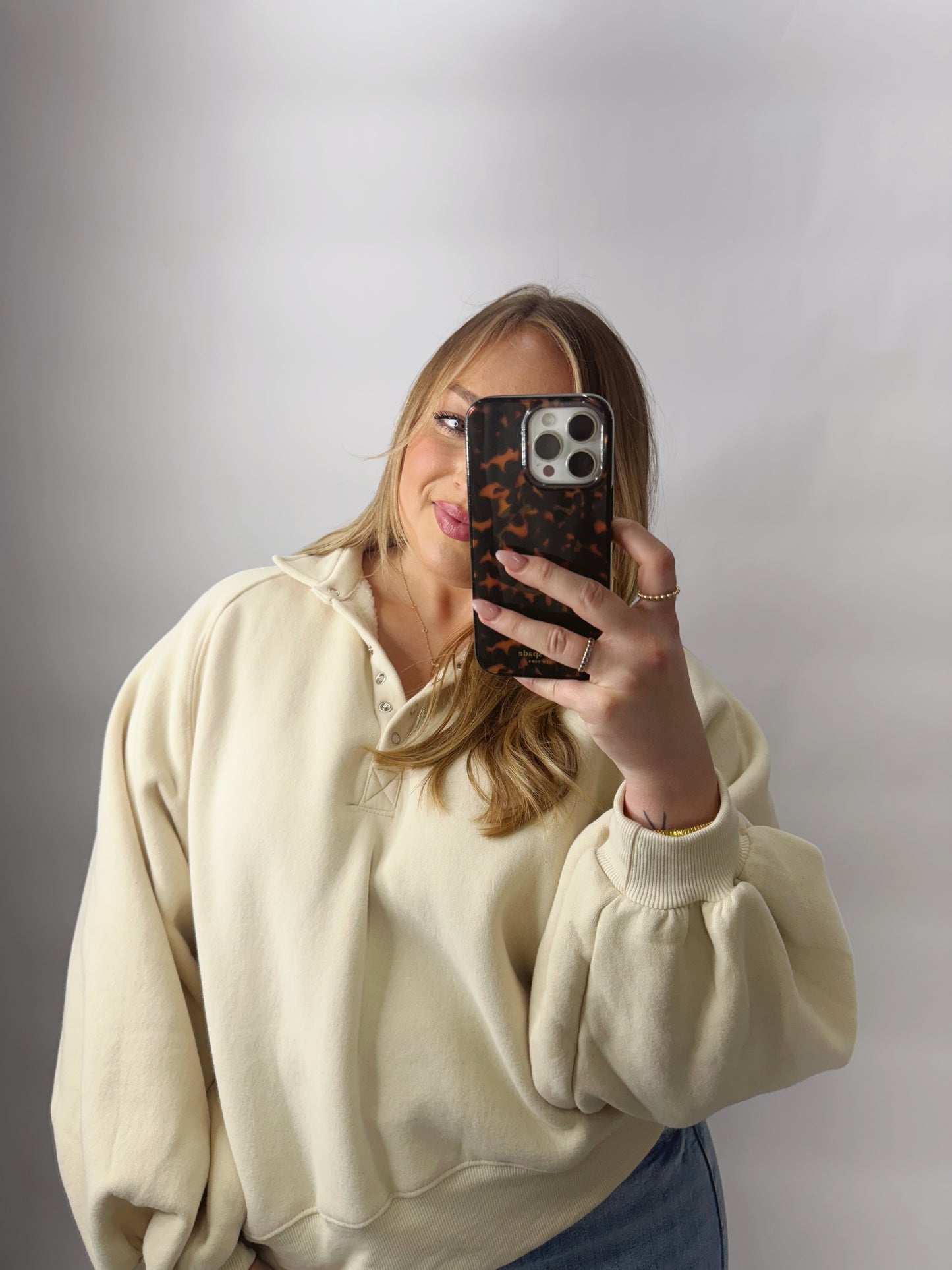 The Paige | Neutral Collared Pullover