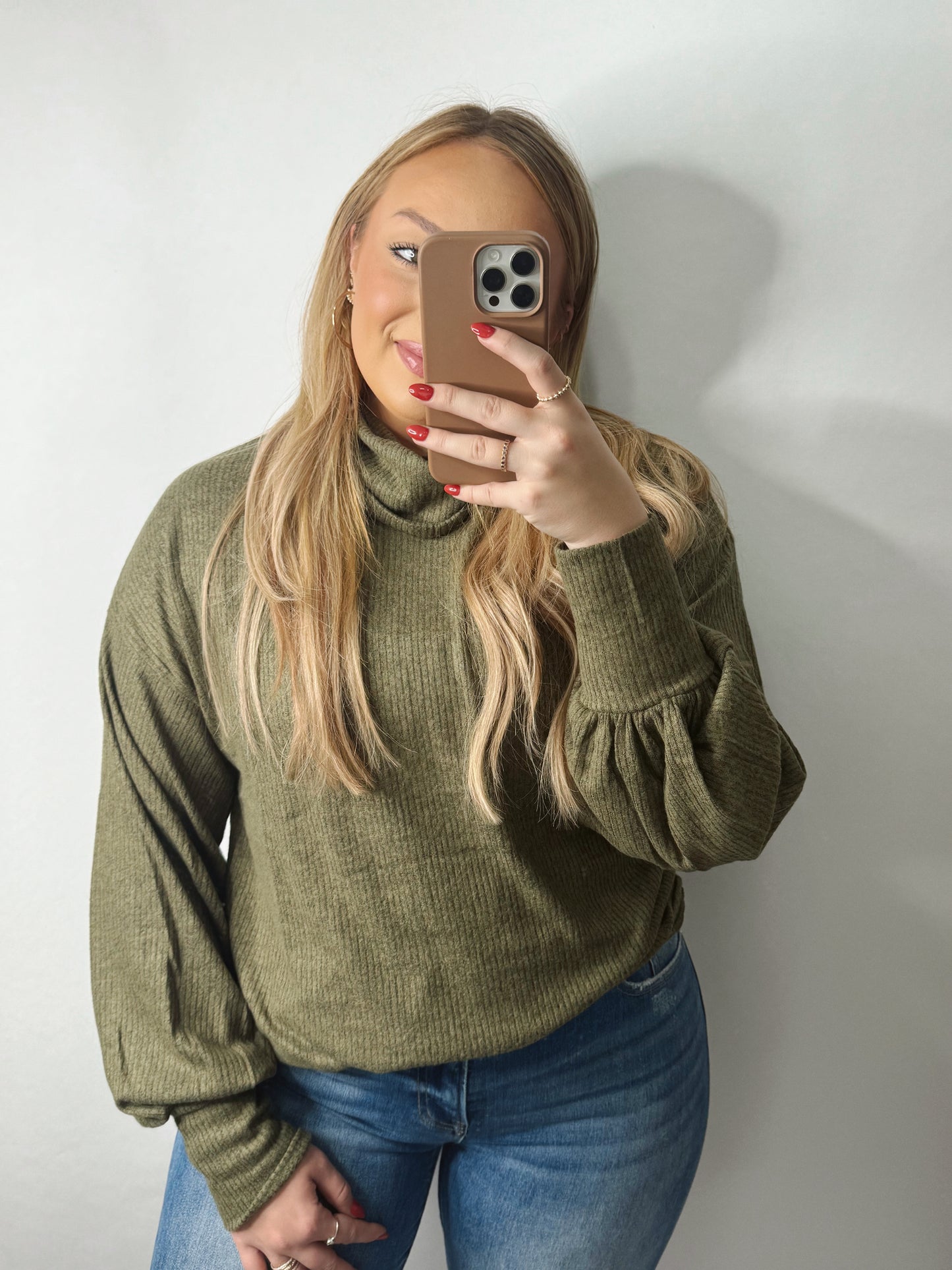 The Mckenna | Green Turtleneck