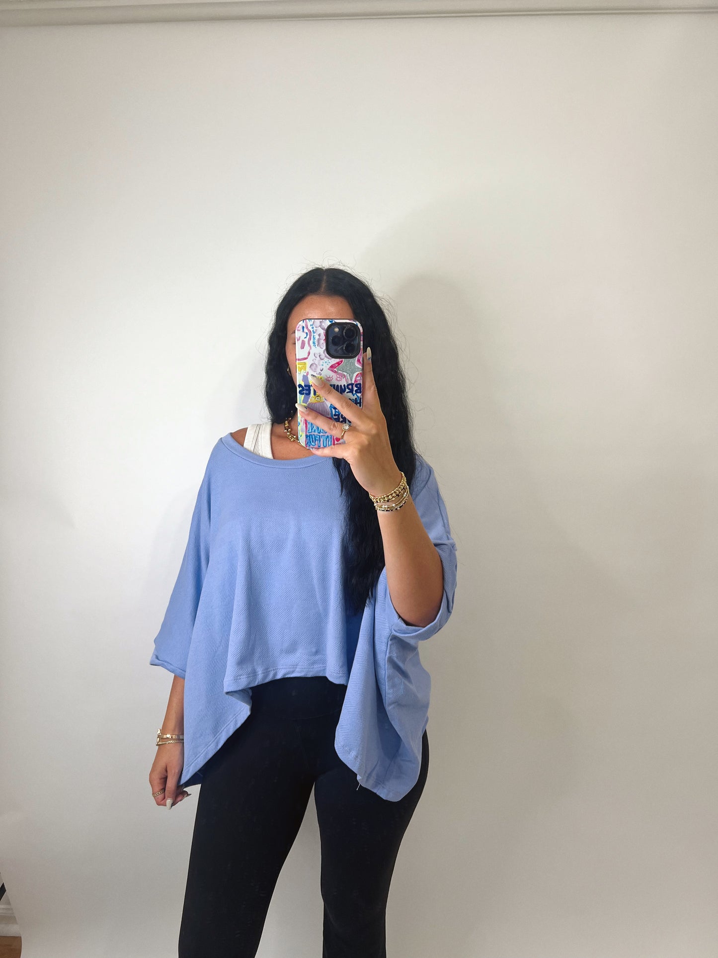 The Ansley | Periwinkle Terry Semi Crop