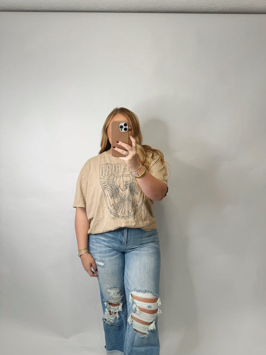 Free Bird | Oversized Graphic Tee