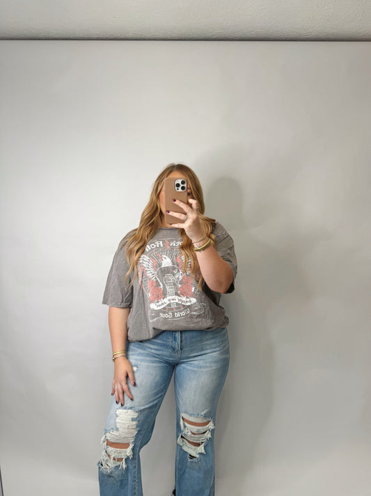Rock Roll | Oversized Graphic Tee
