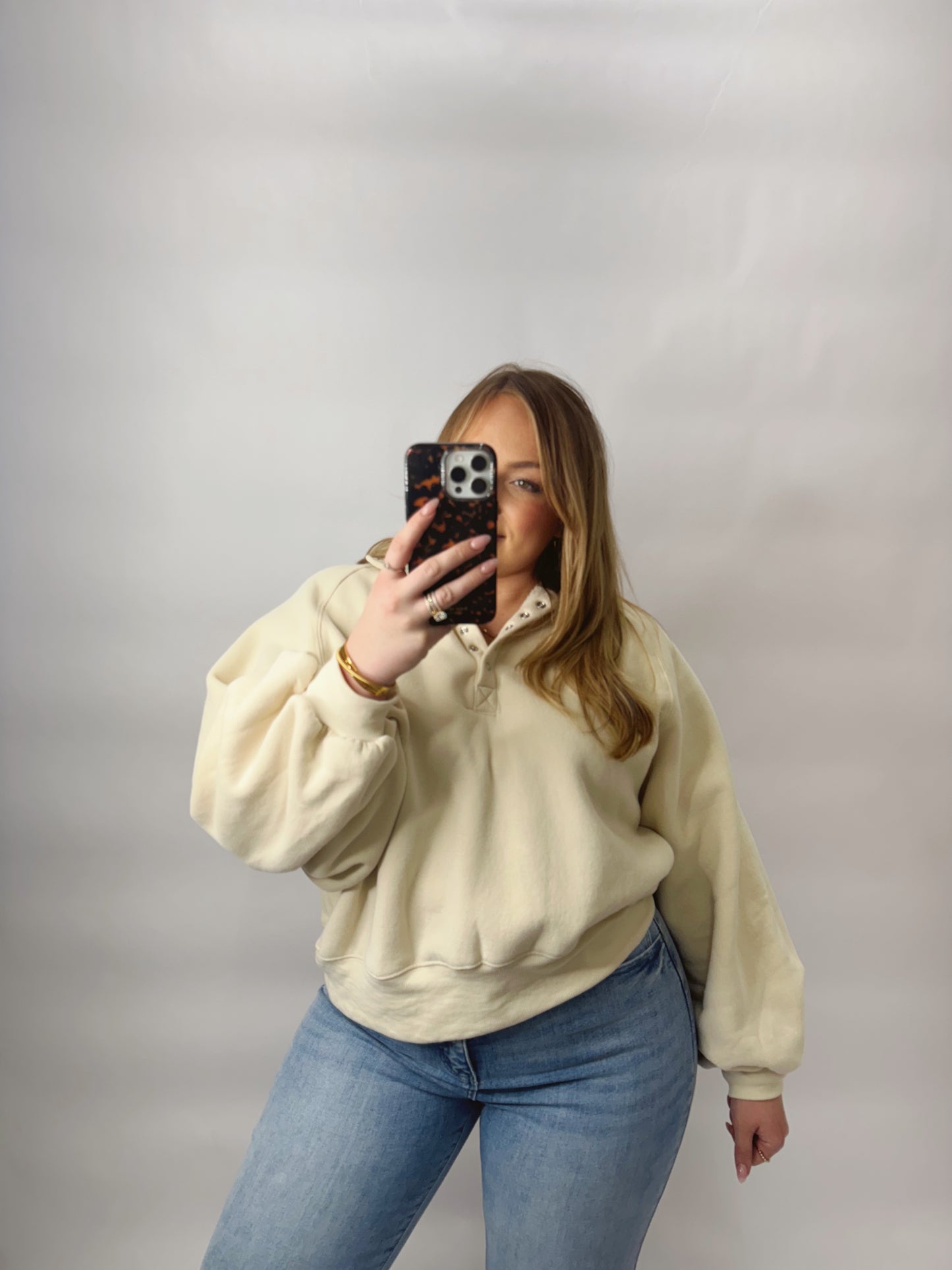 The Paige | Neutral Collared Pullover