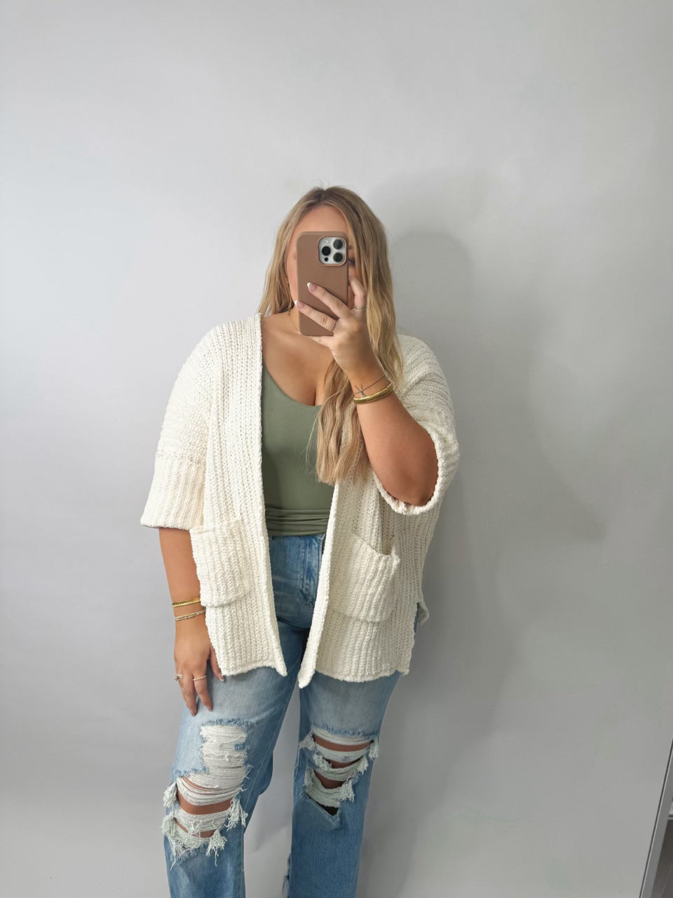 The Millie | Cream Knit Cardigan