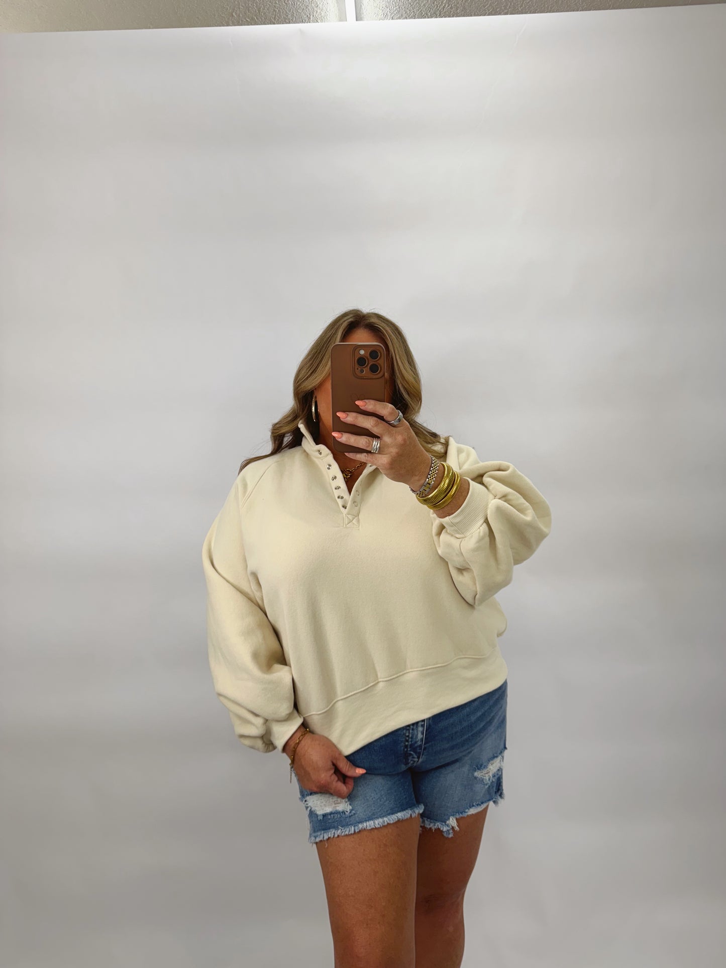 The Paige | Neutral Collared Pullover