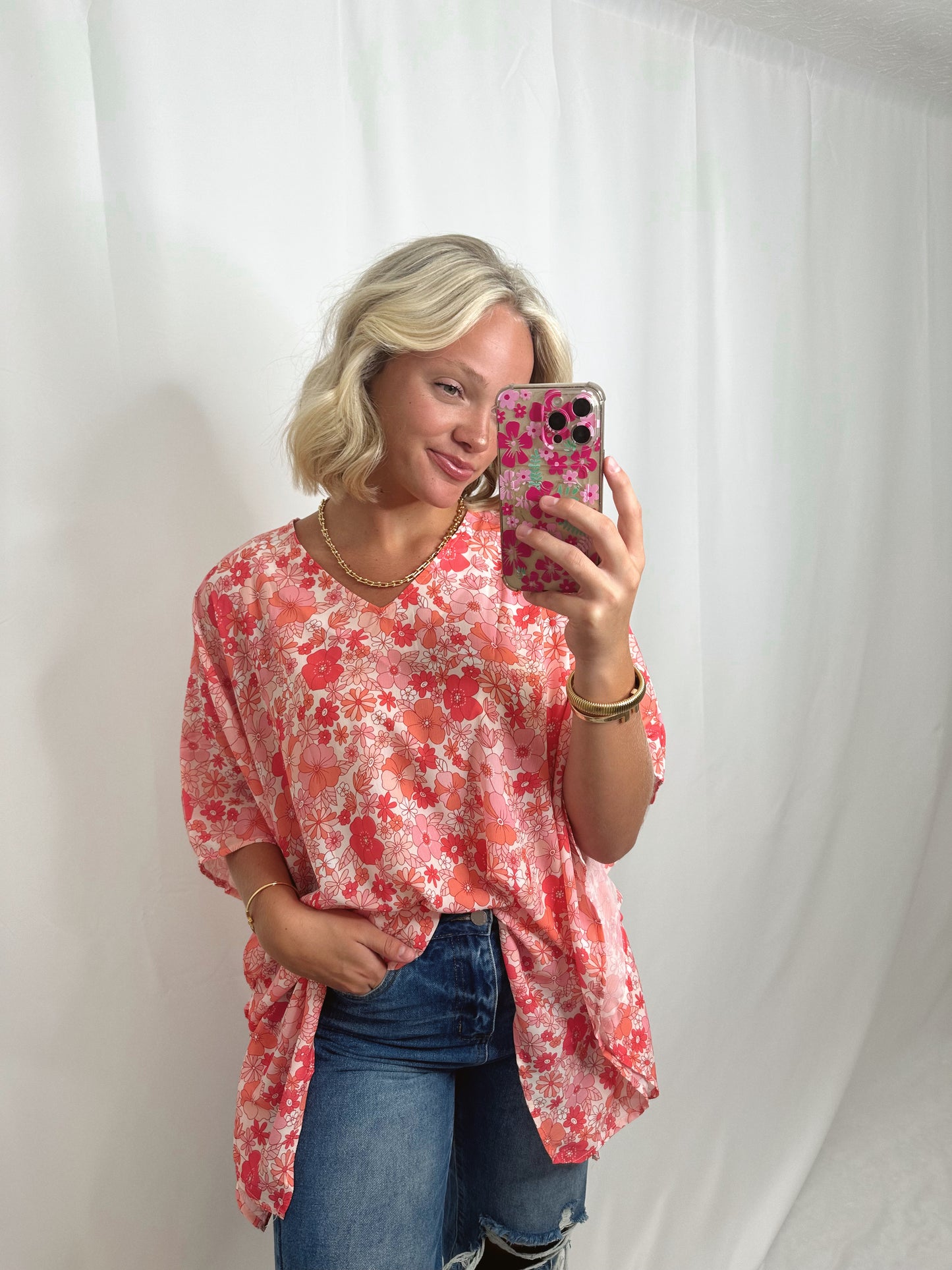 The Daisy | Oversized Floral Top