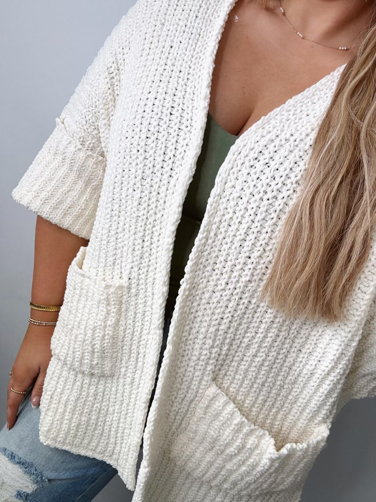 The Millie | Cream Knit Cardigan