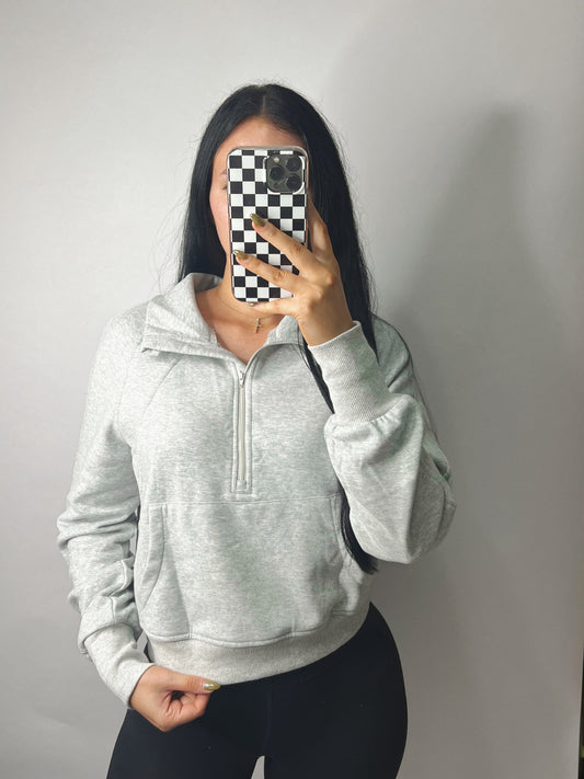 The Scuba | Grey Quarter Zip