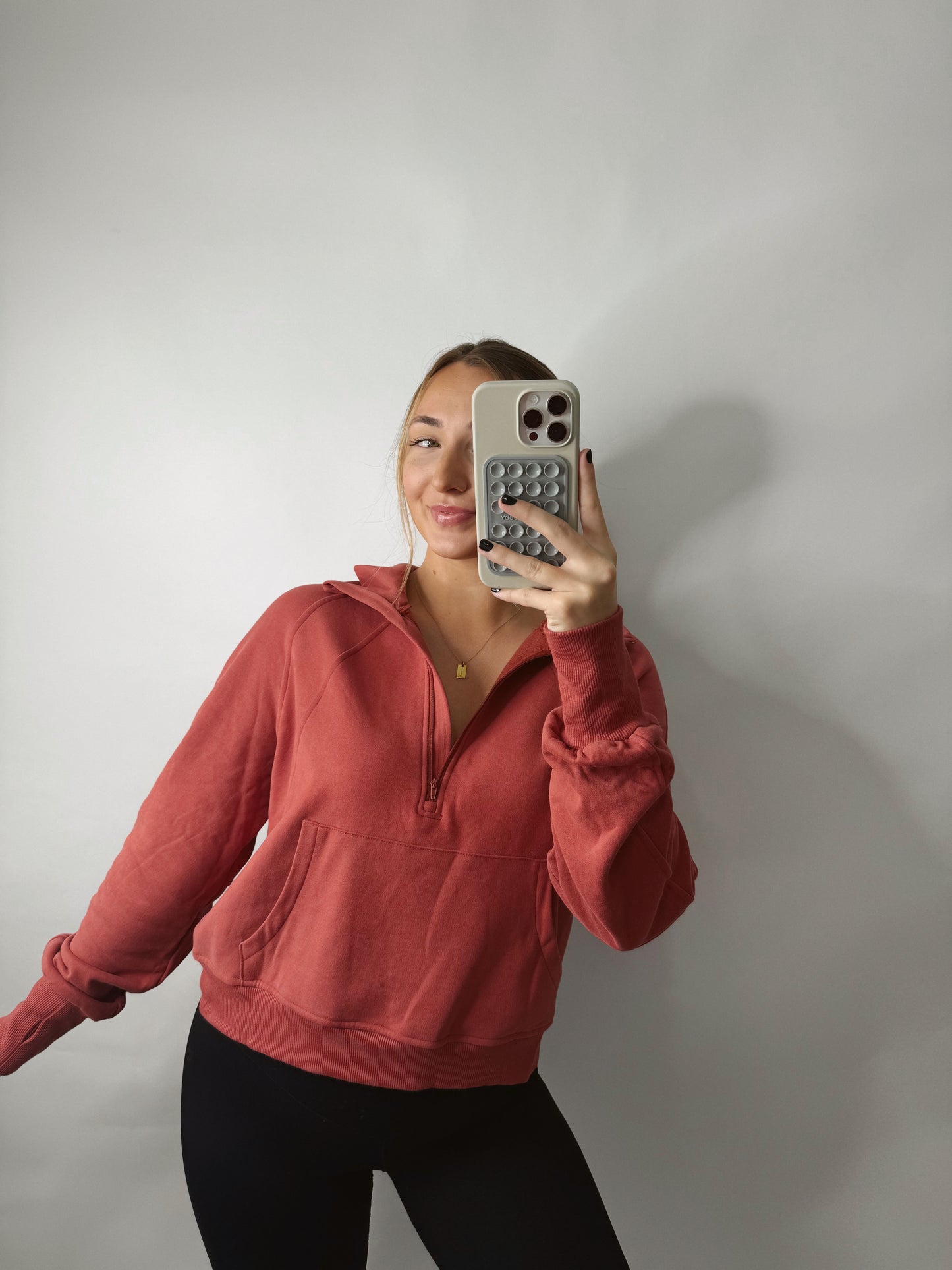 The Scuba | Rust Red Quarter Zip