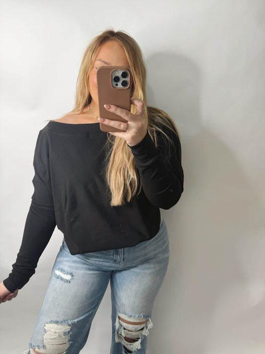 The Zoey | Black Athleisure Long Sleeve