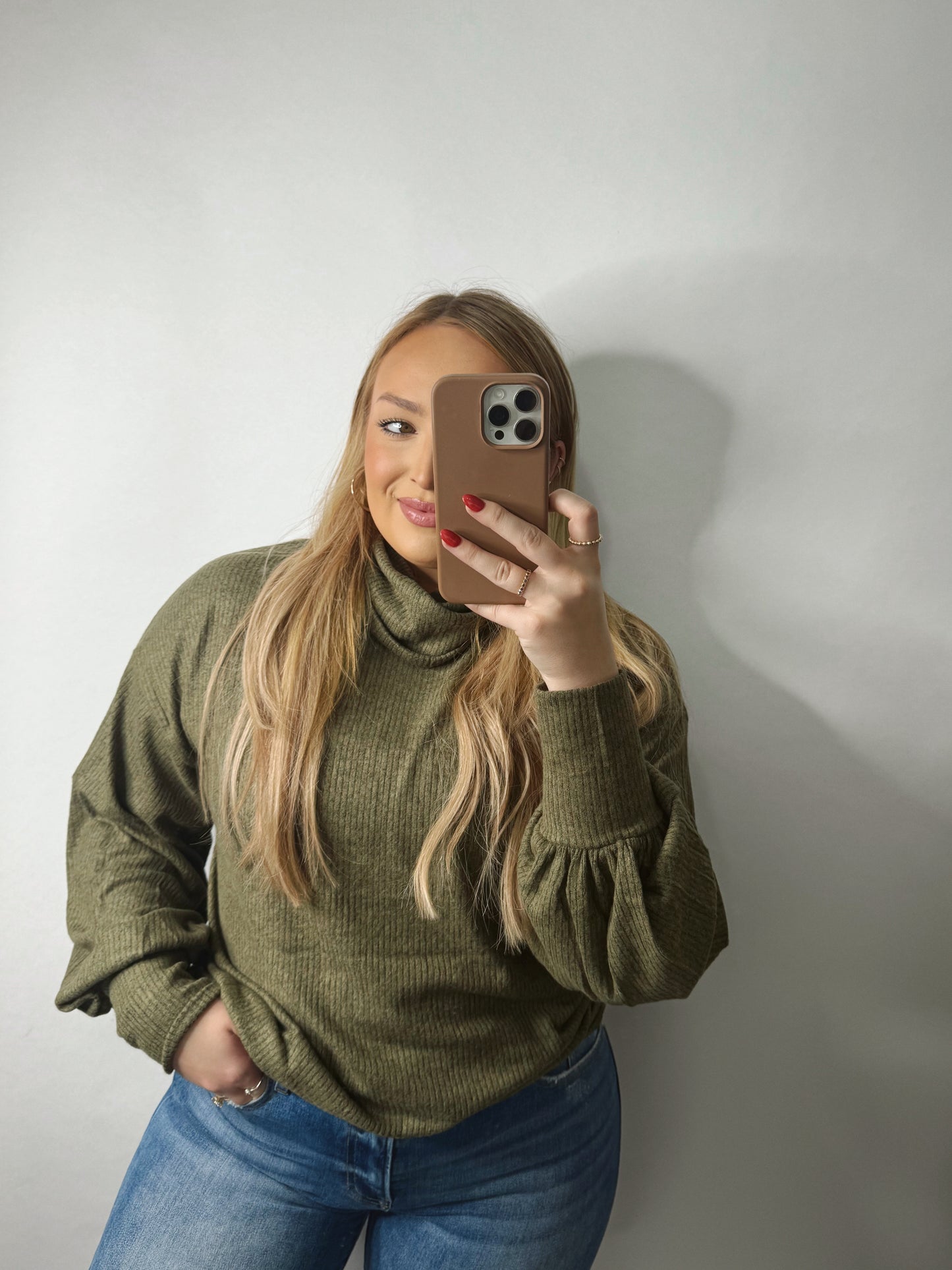 The Mckenna | Green Turtleneck