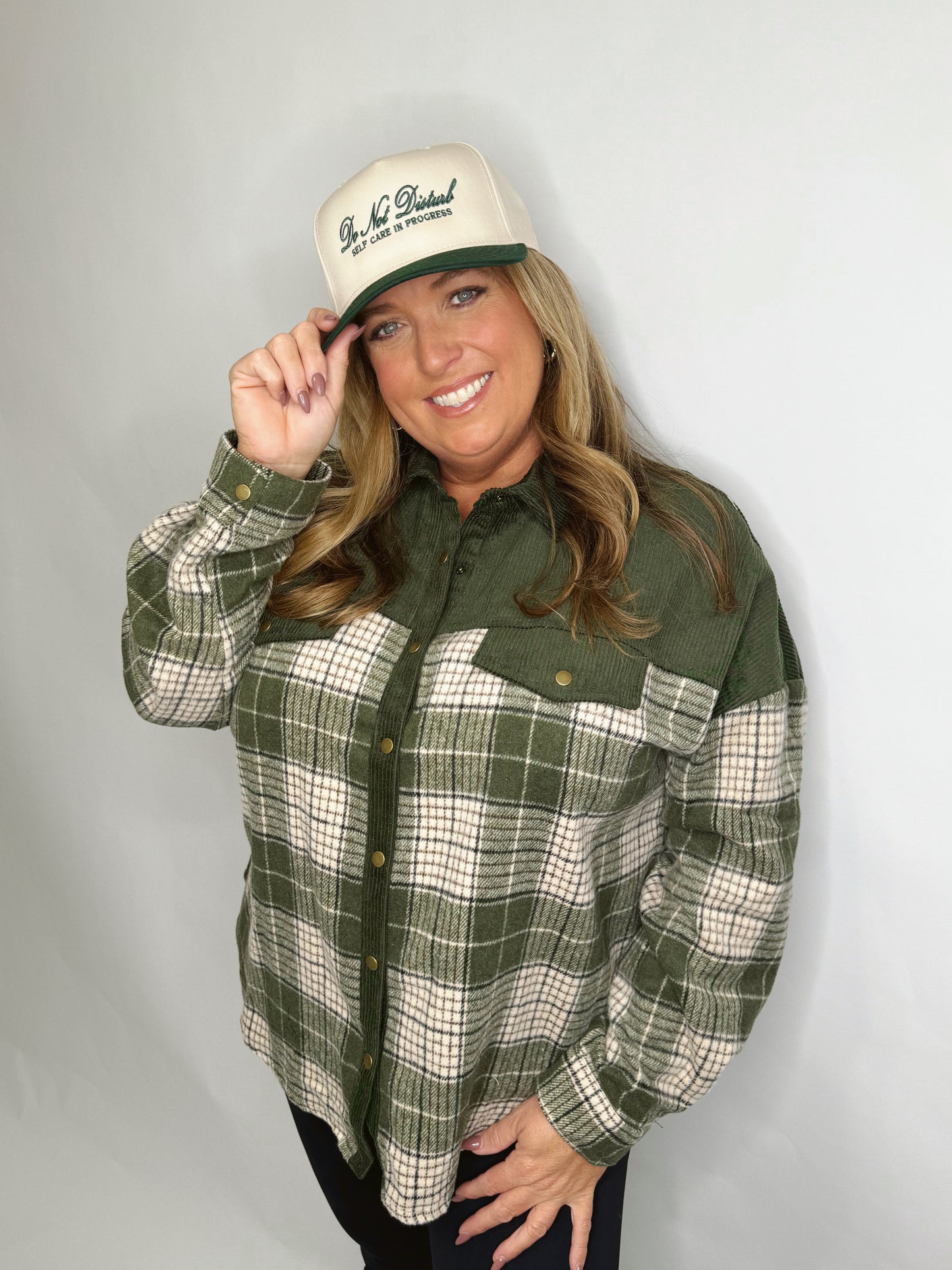 The Sarah | Green Flannel