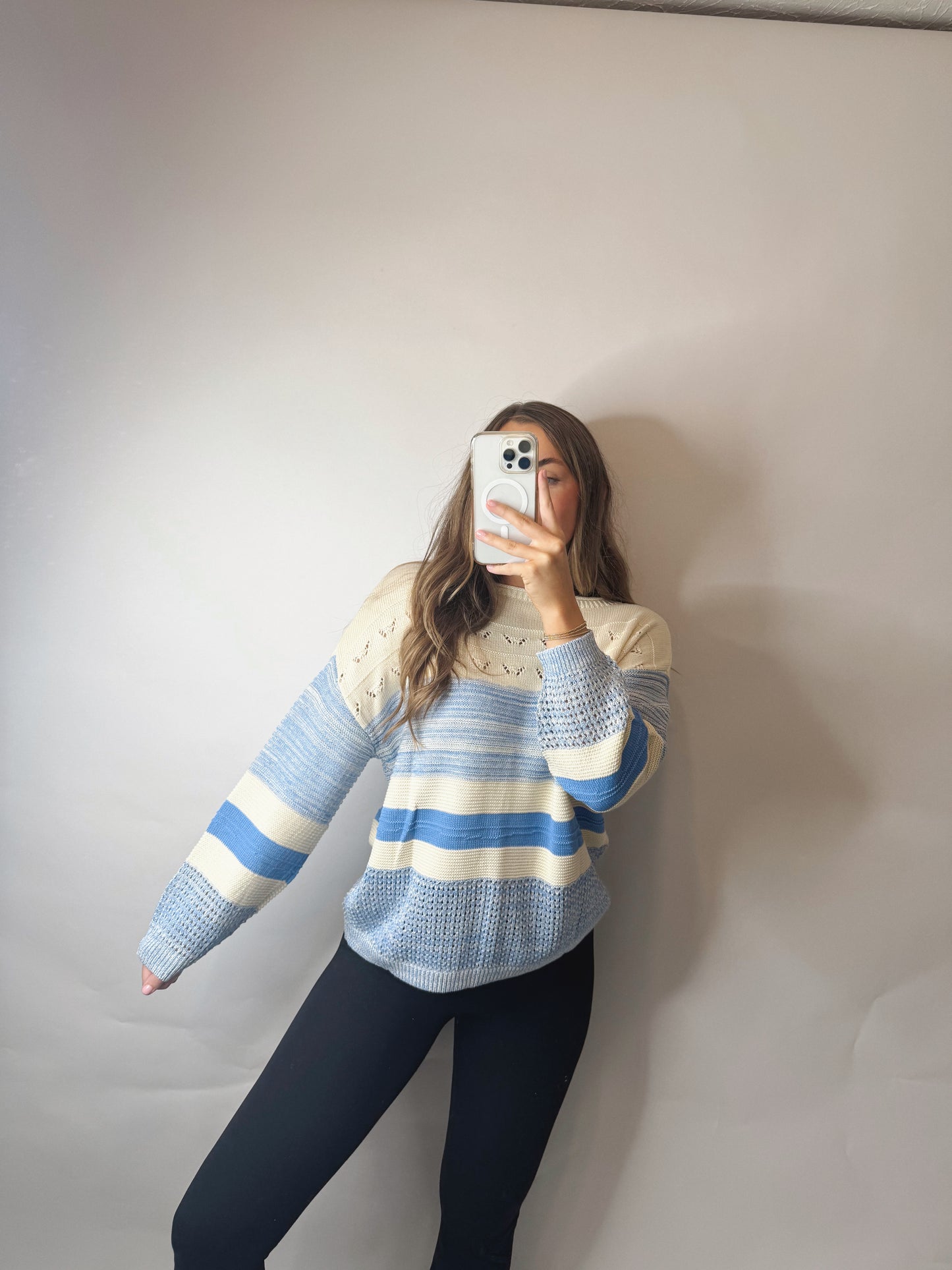 The Raegan | Stripe Knit Sweater