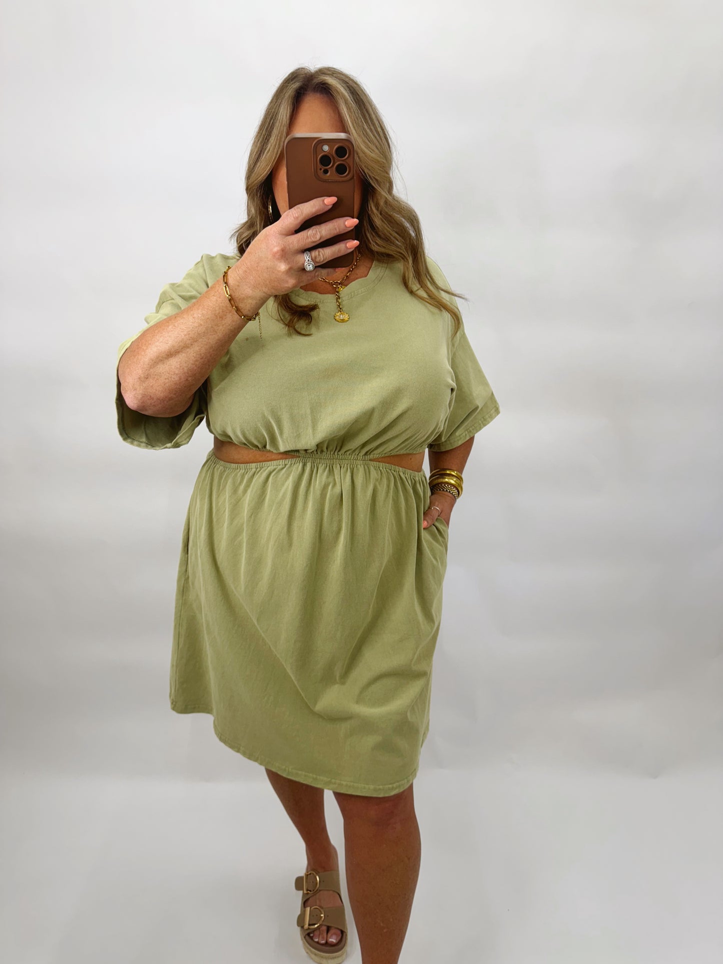 The Dana | Green Cut Out Dress