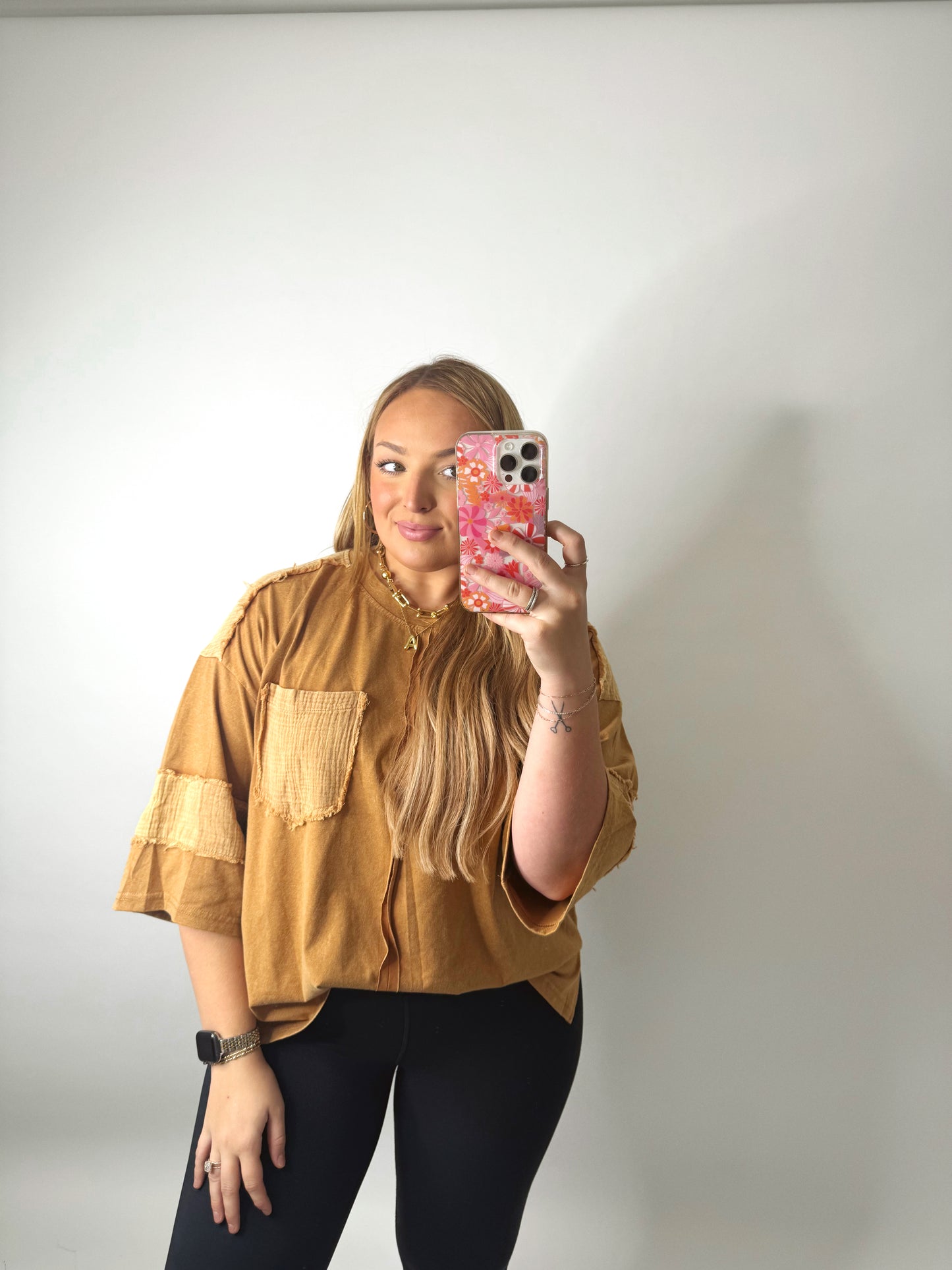 The Gabi | Brown Pocket Tee