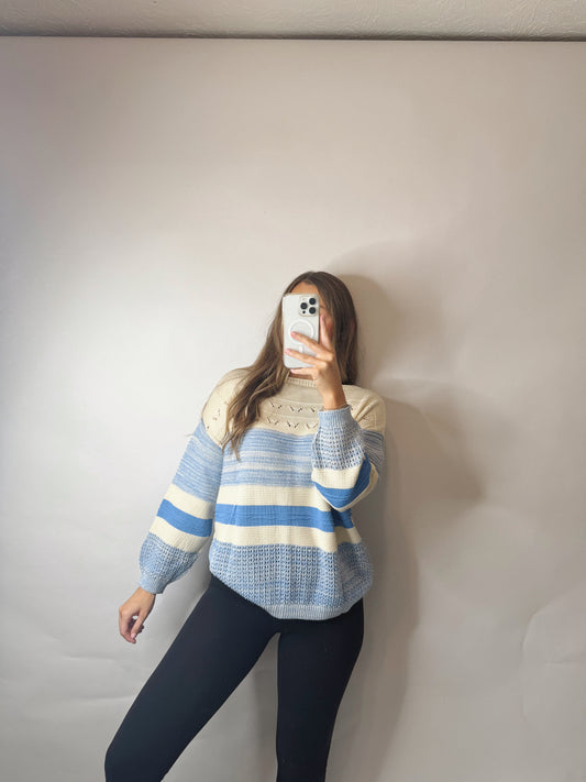 The Raegan | Stripe Knit Sweater