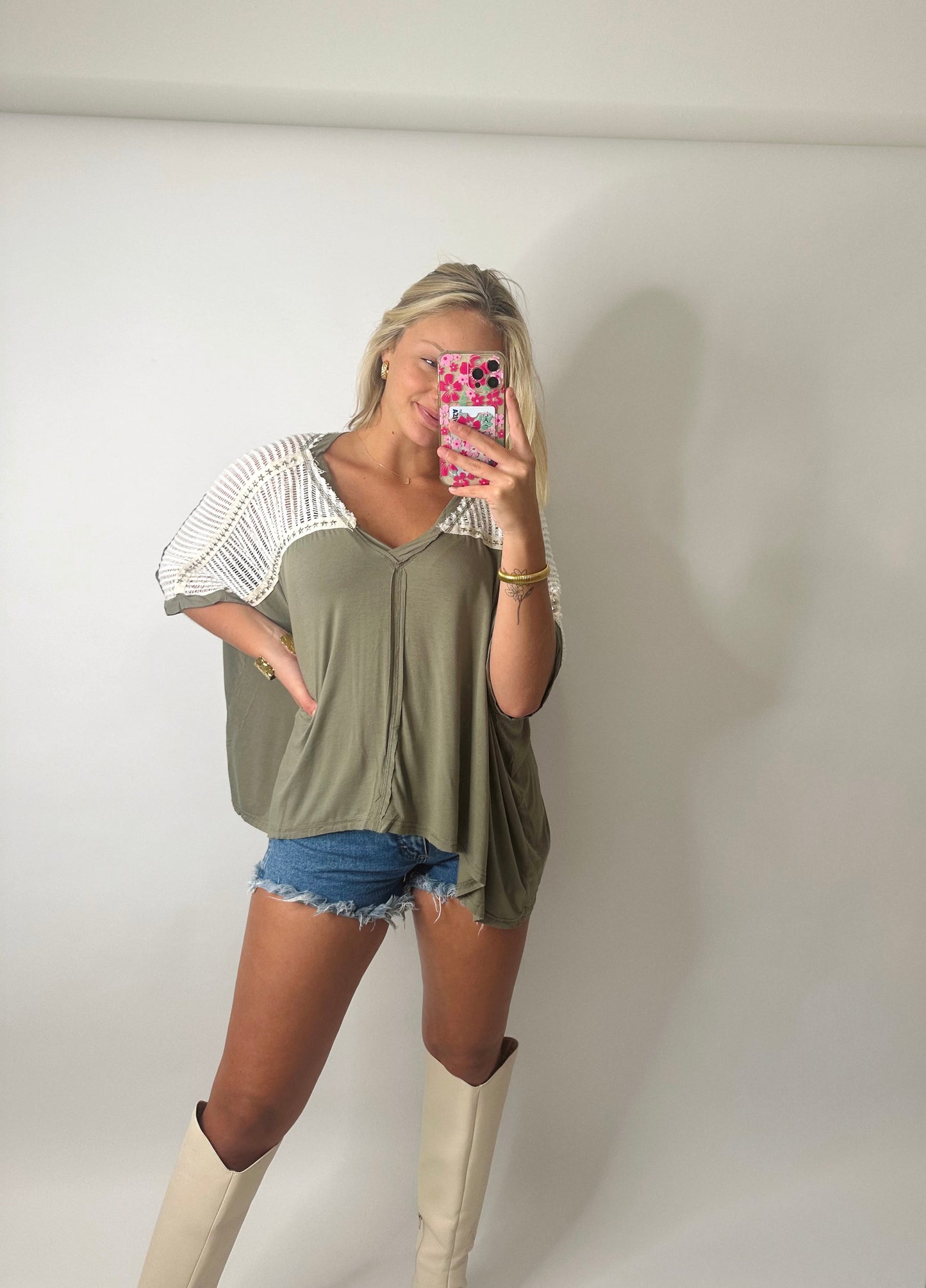 The Ashton | Crochet Studded Top