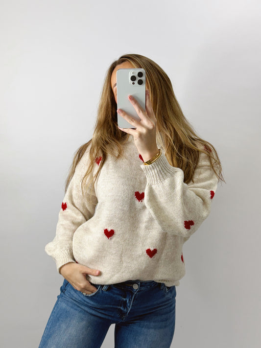 The Lovebug | Knit Heart Sweater