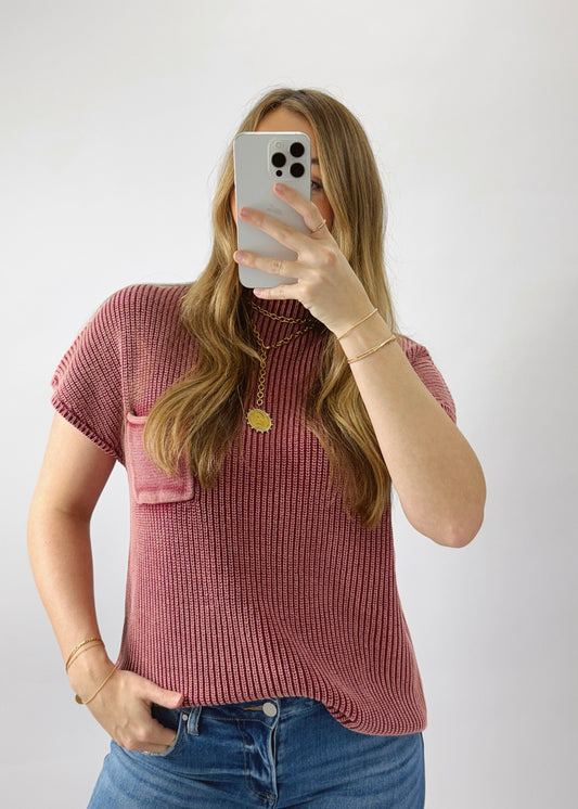 The Faith | Ribbed Pocket Sweater