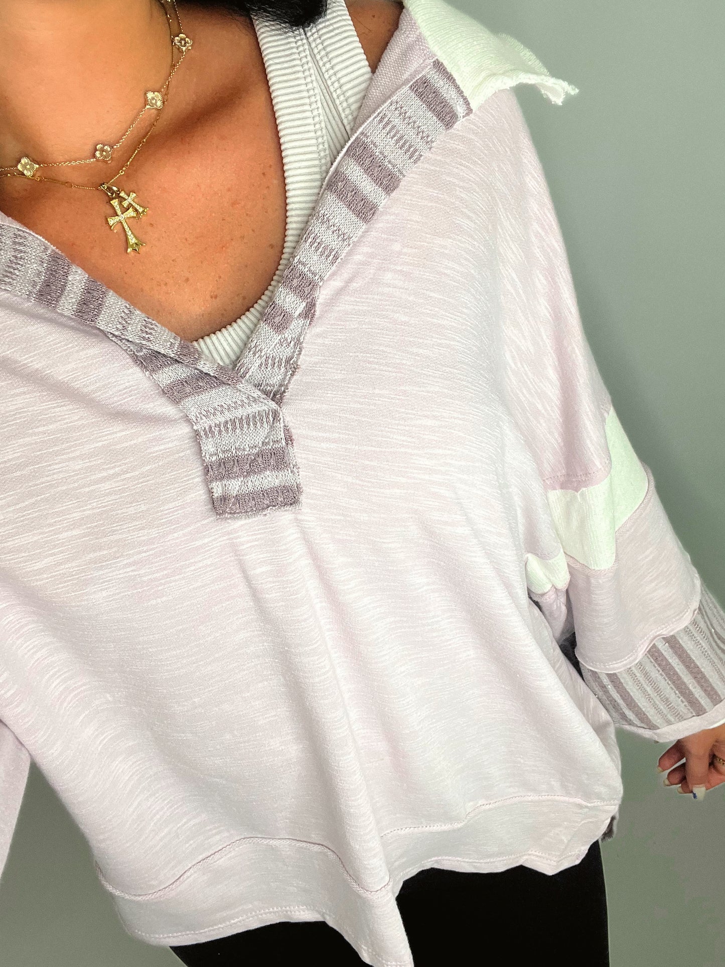 The Kaylen | Oversized Lavender Top