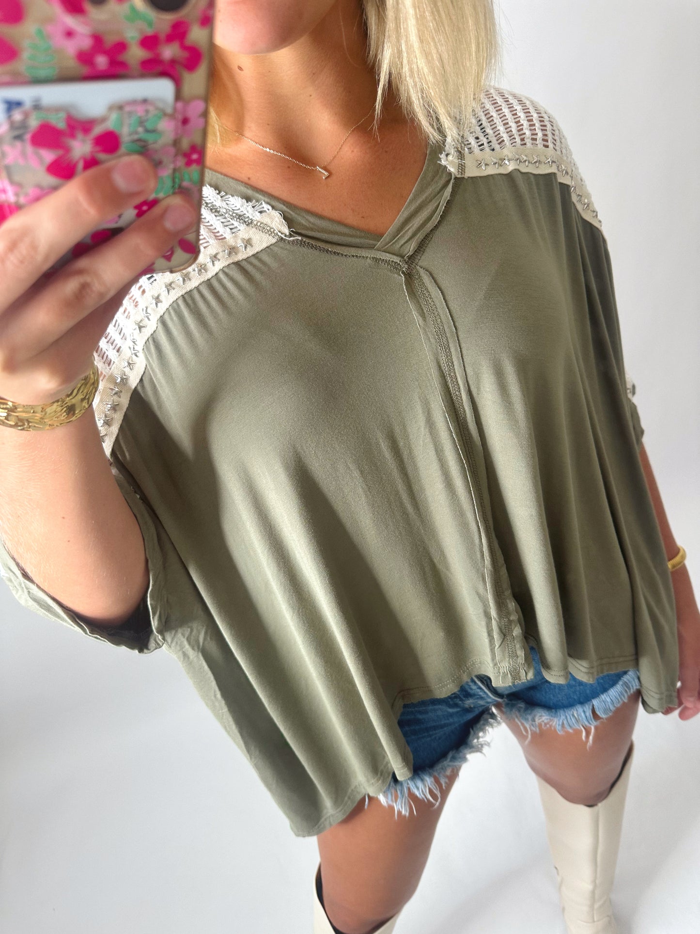 The Ashton | Crochet Studded Top