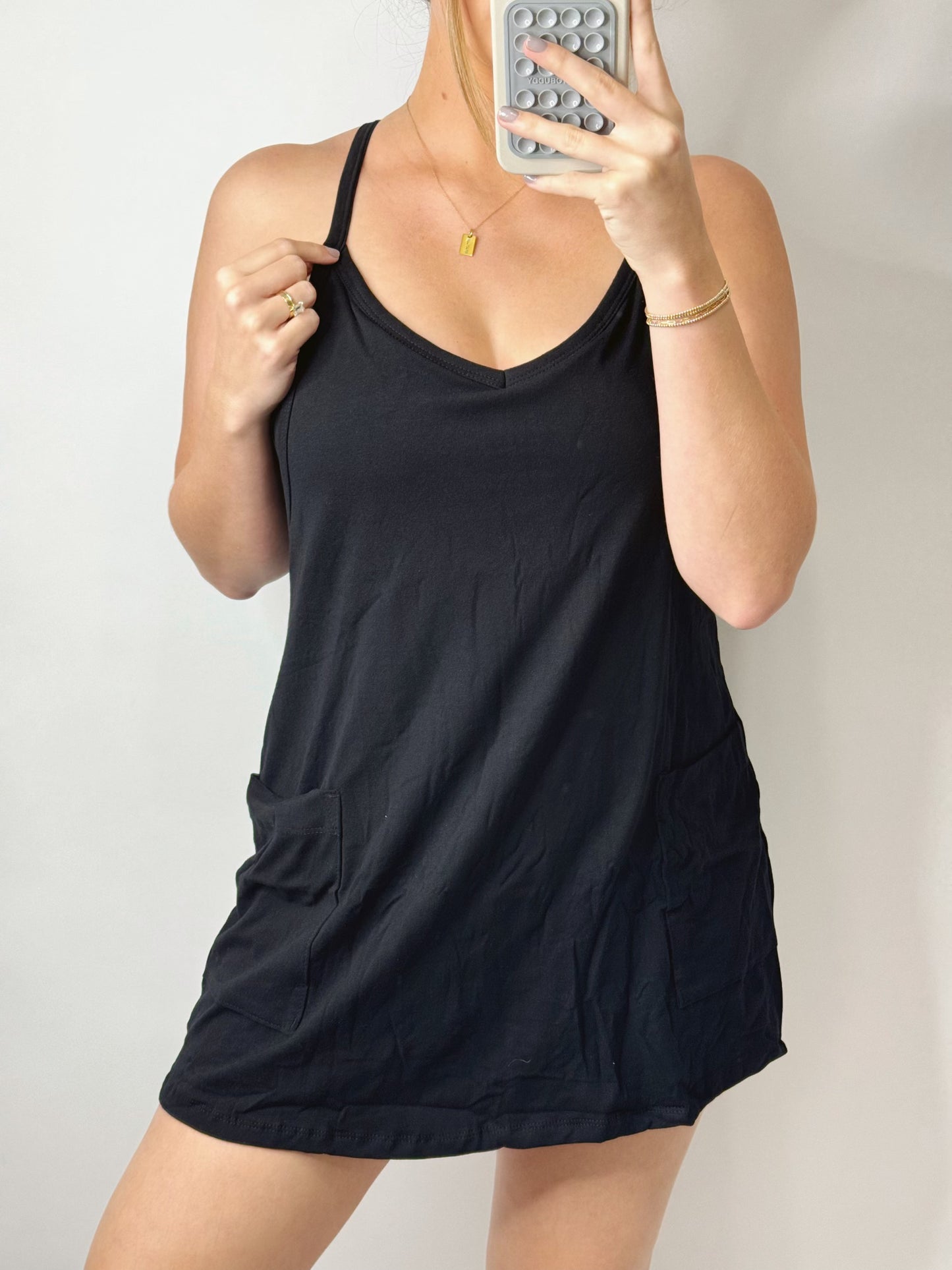 The Roxy | Black Athletic Romper Dress