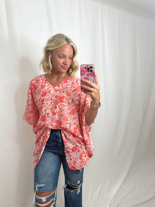 The Daisy | Oversized Floral Top