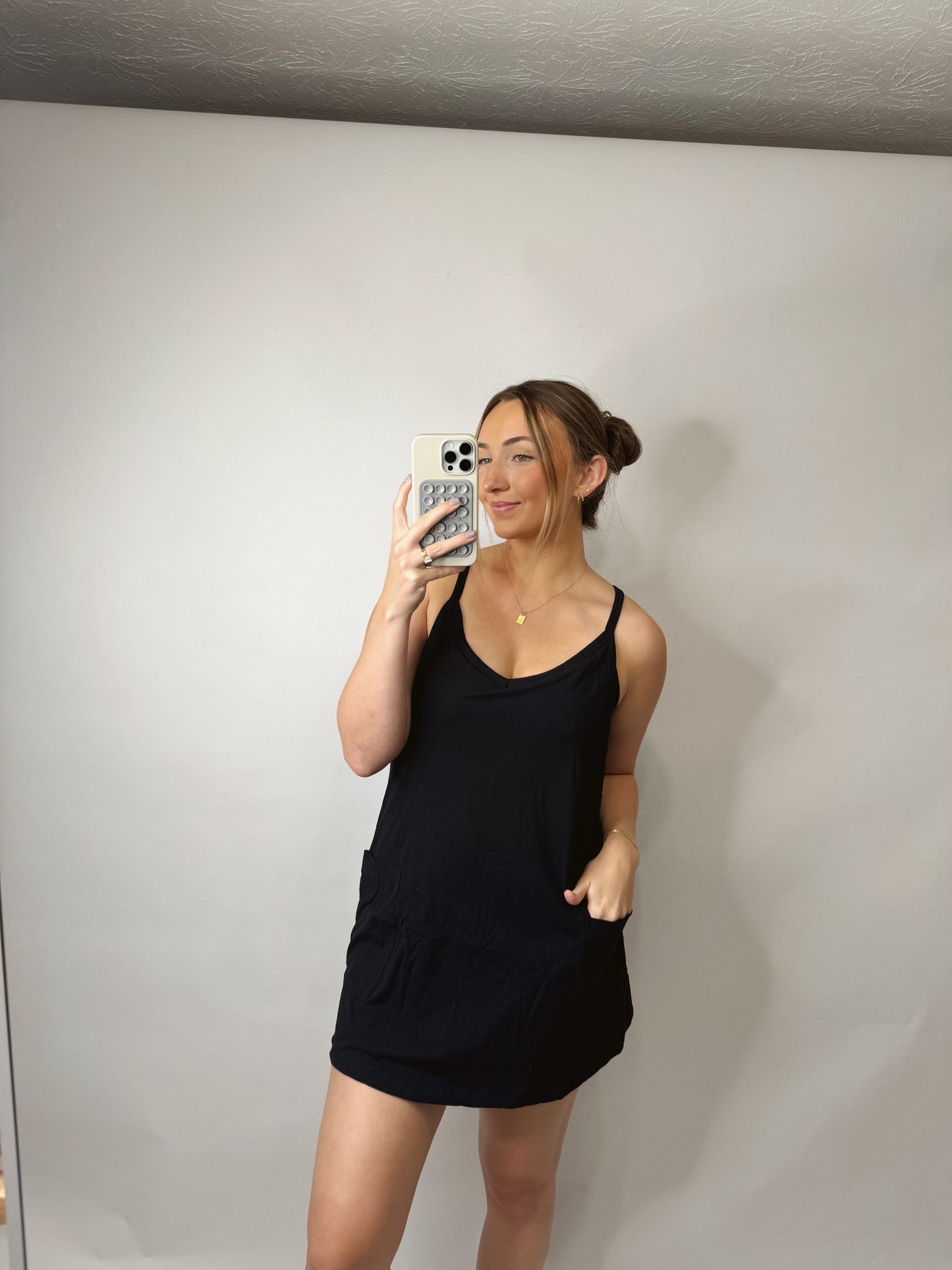 The Roxy | Black Athletic Romper Dress