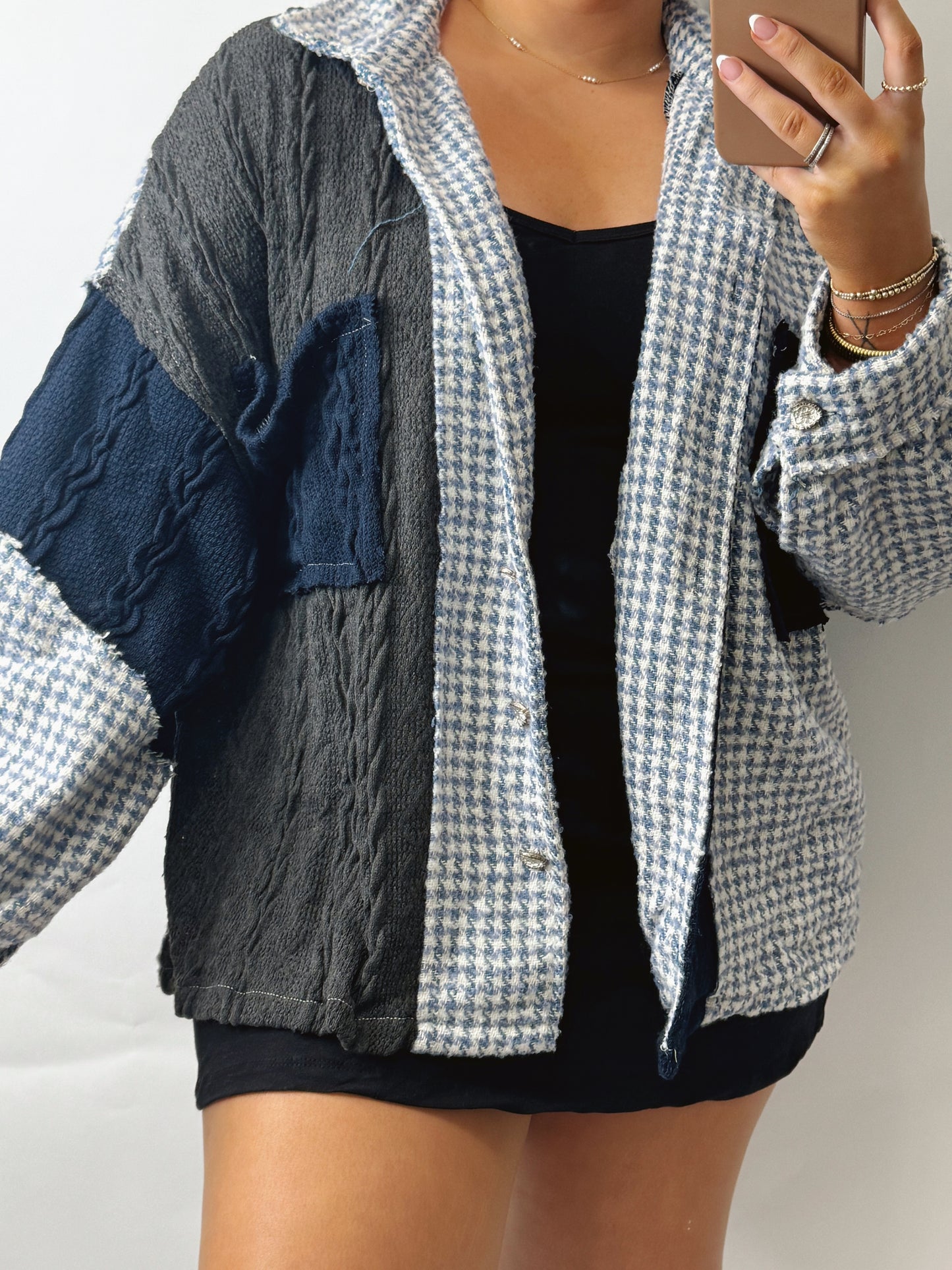 The Ashley | Blue Printed Shacket