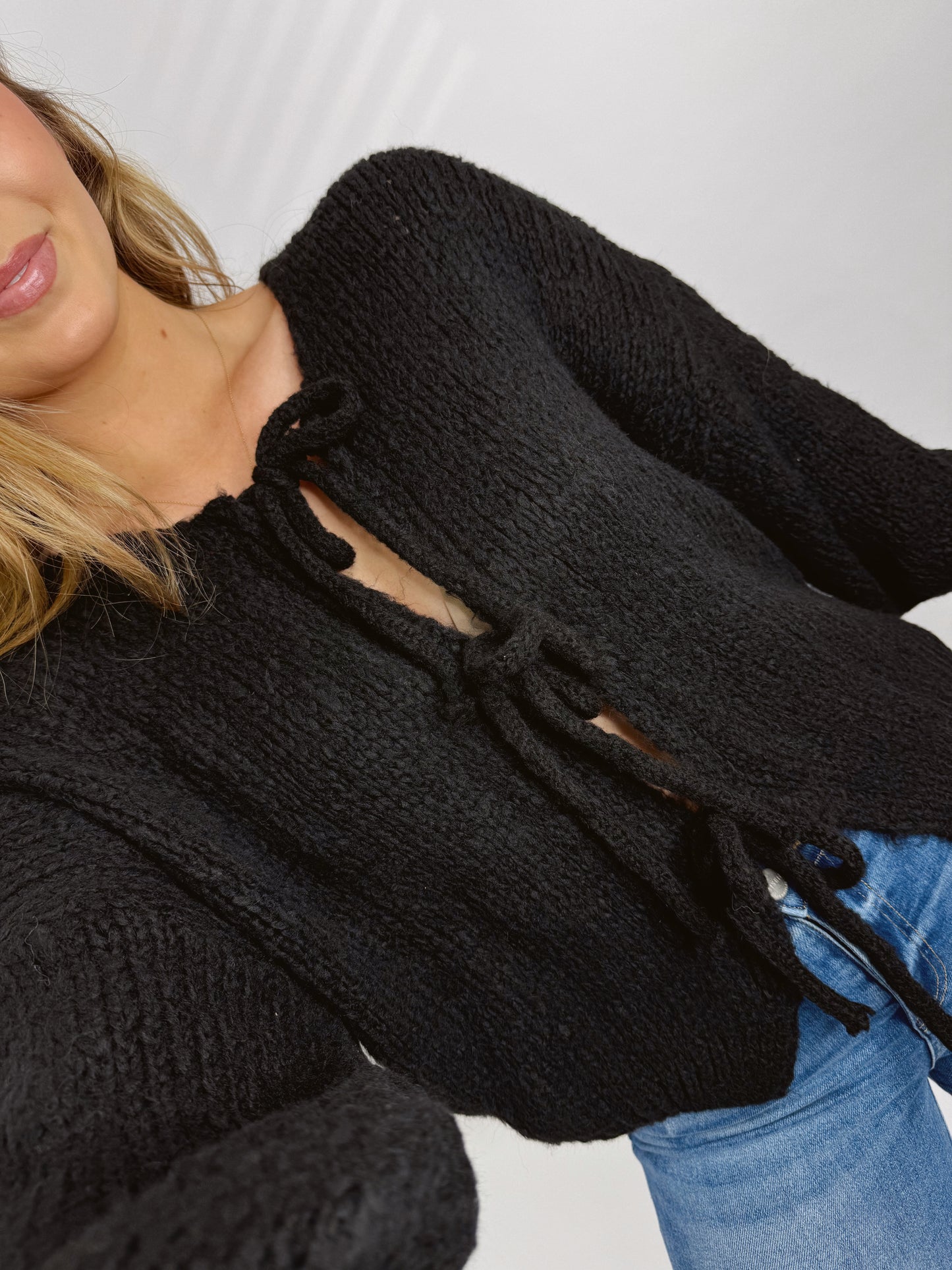 The Reece | Tie Front Sweater