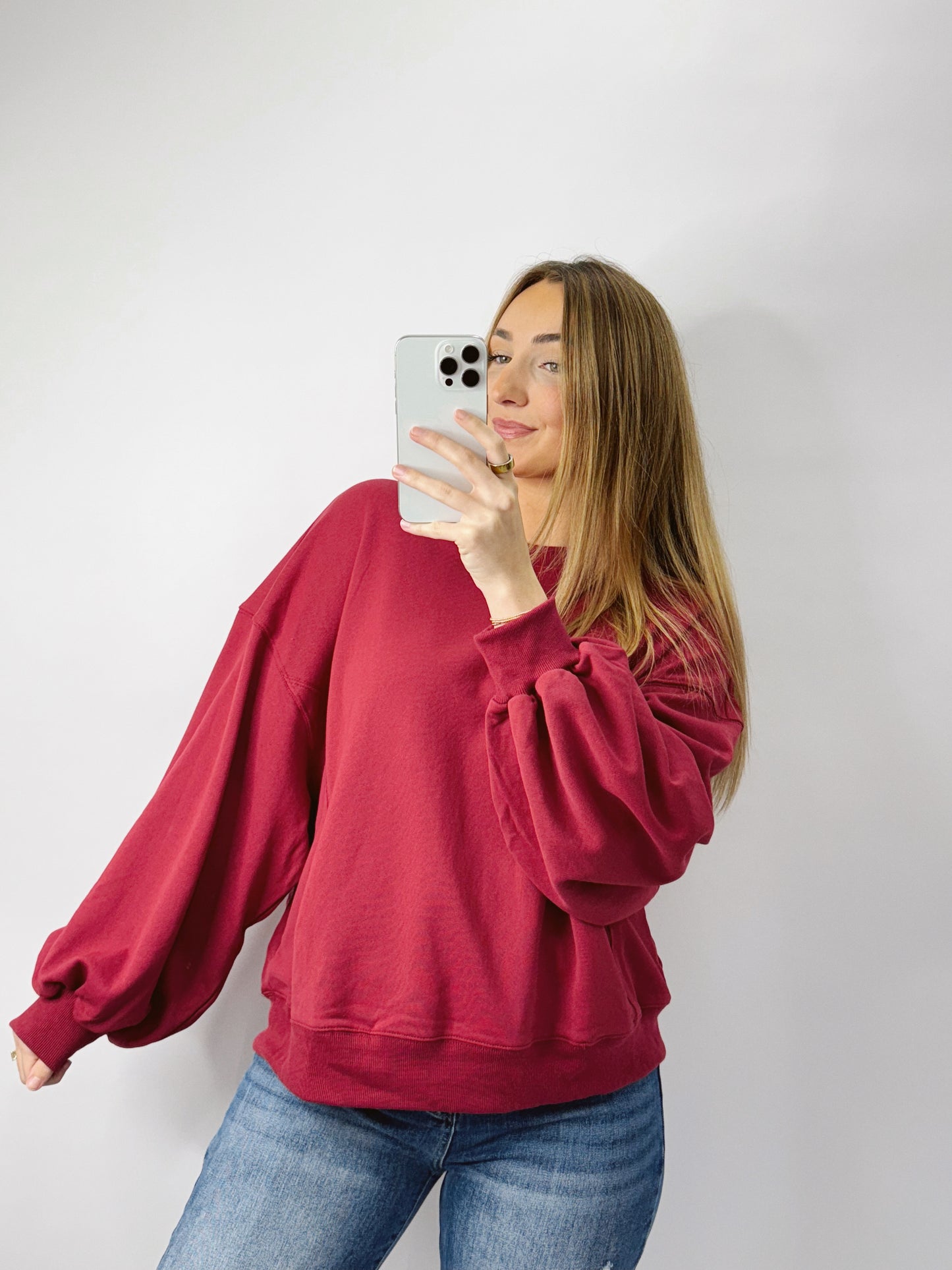 The Shaylene | Oversized Mulberry Sweatshirt