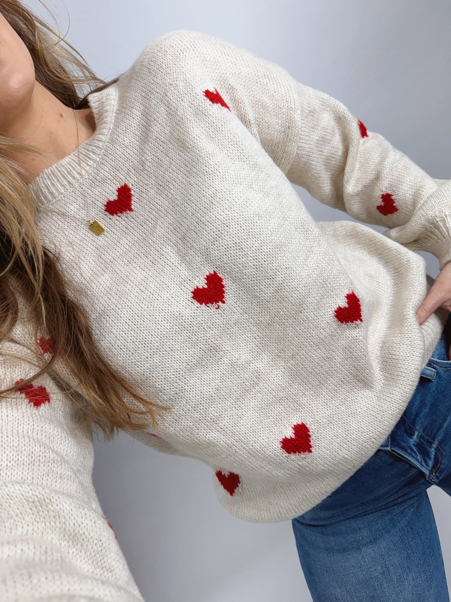 The Lovebug | Knit Heart Sweater