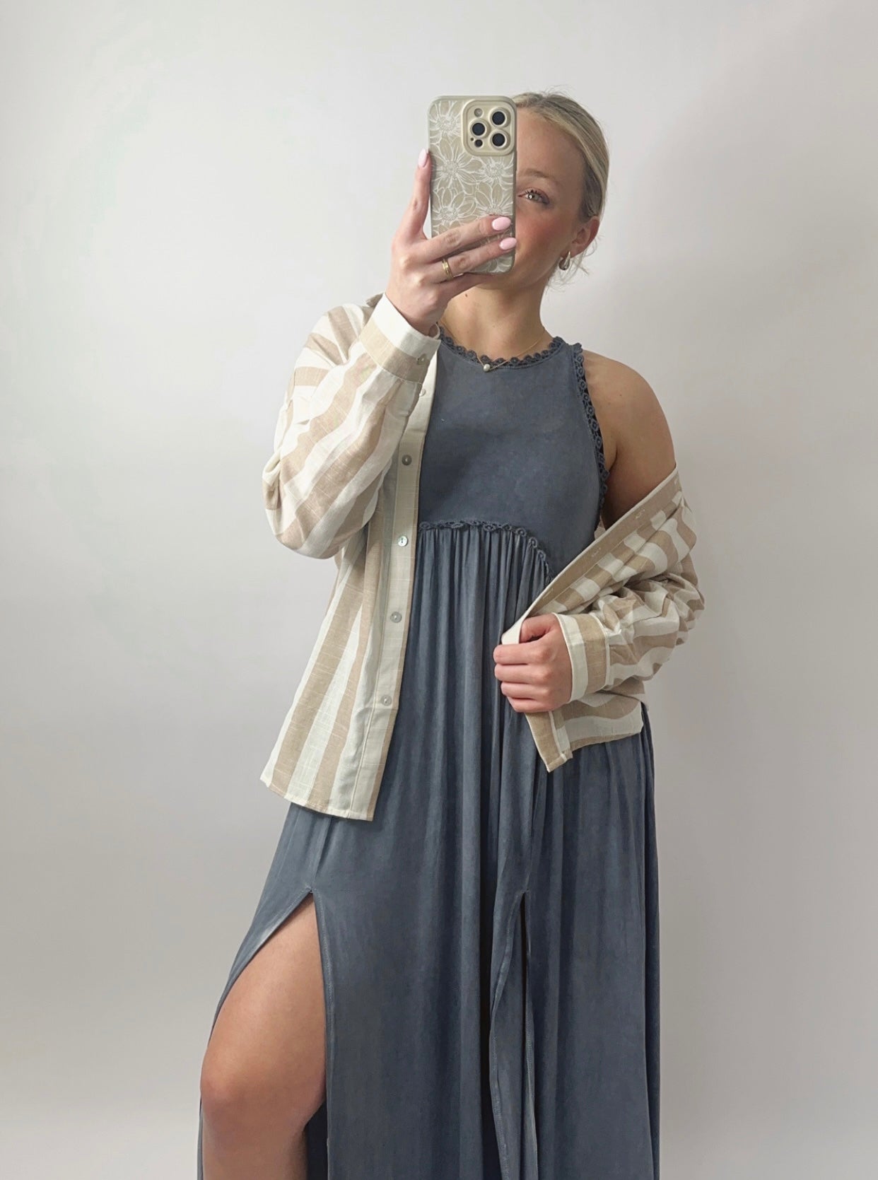 The Sandra | Striped Button Up