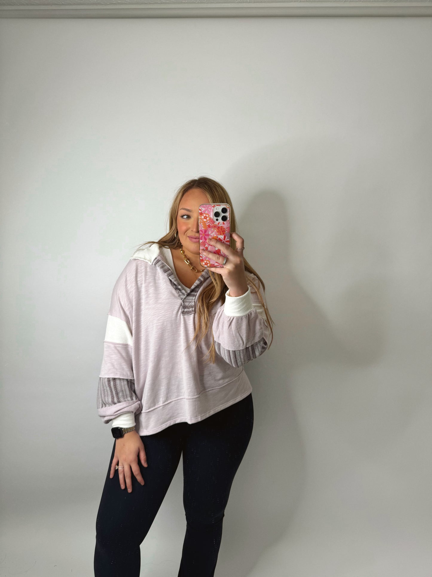 The Kaylen | Oversized Lavender Top