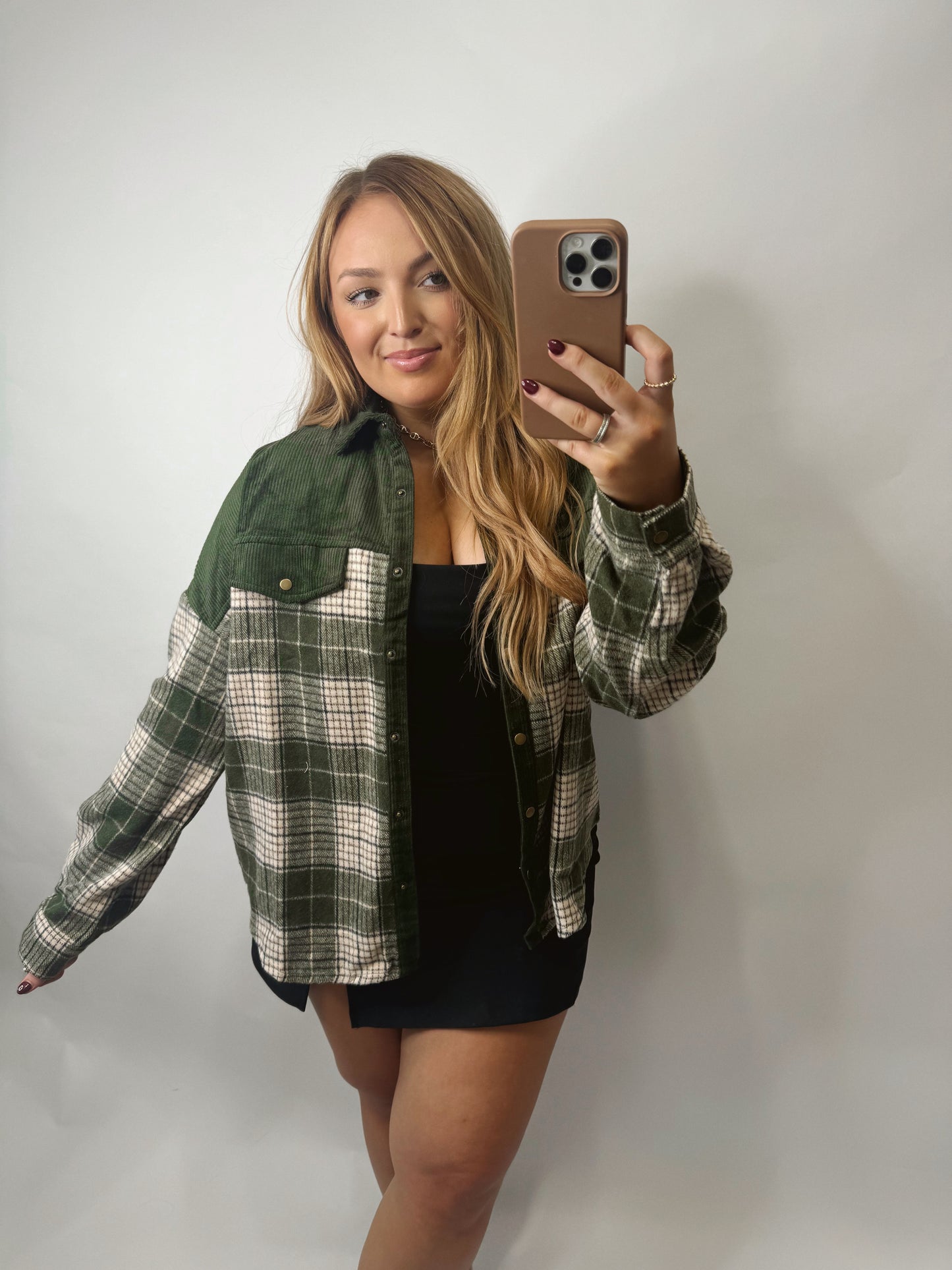 The Sarah | Green Flannel