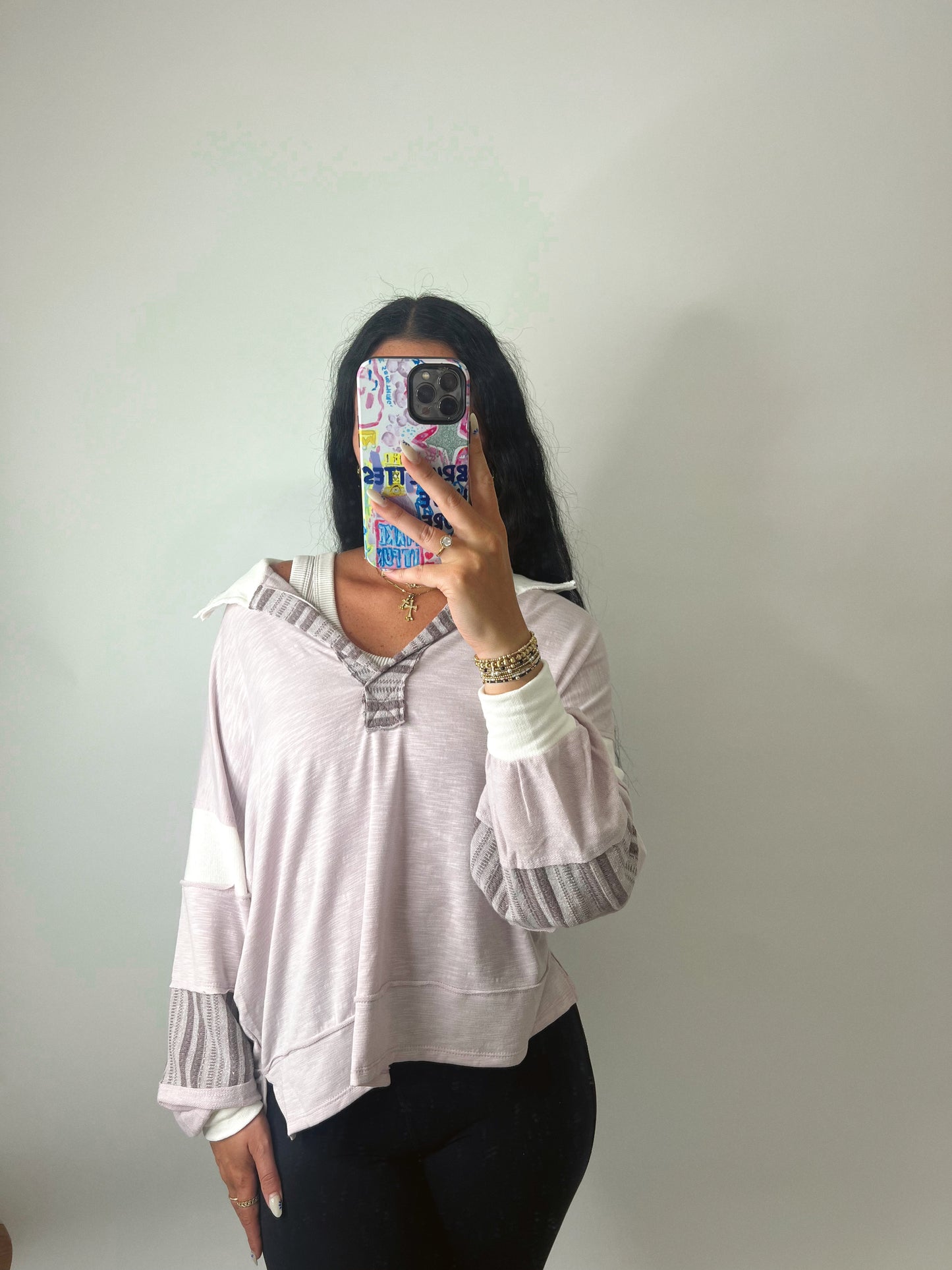 The Kaylen | Oversized Lavender Top