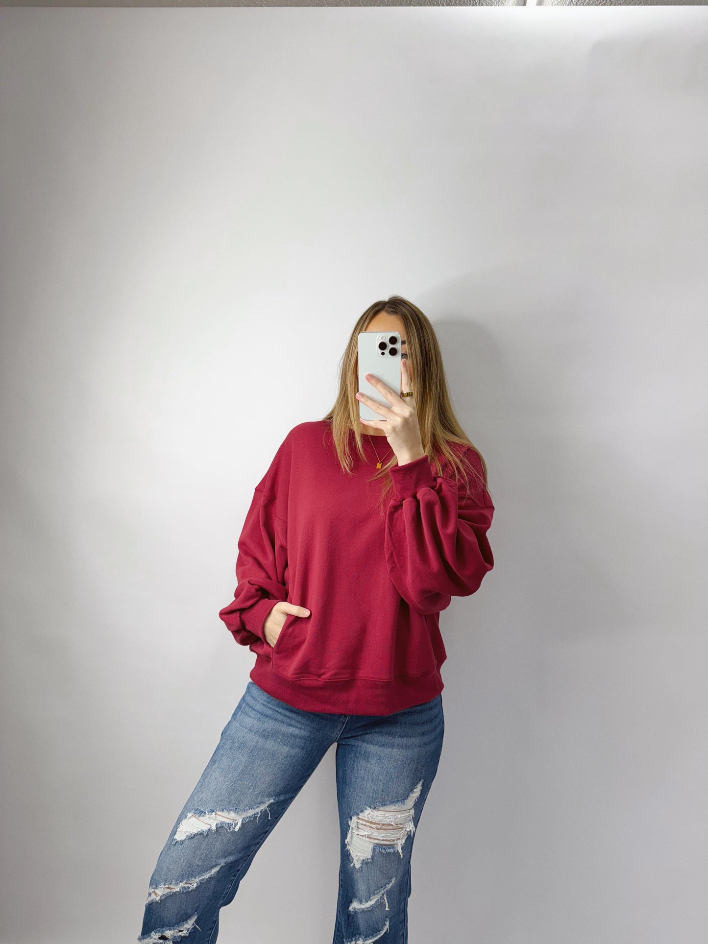 The Shaylene | Oversized Mulberry Sweatshirt