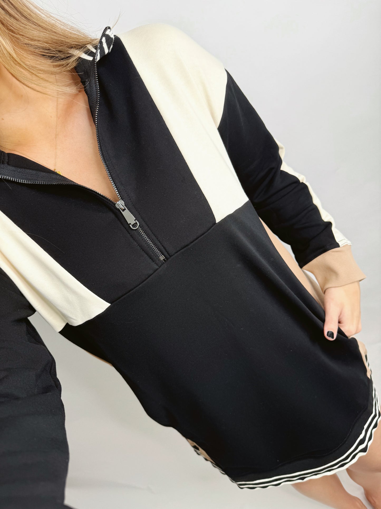 The Kasey | Black Colorblock Dress