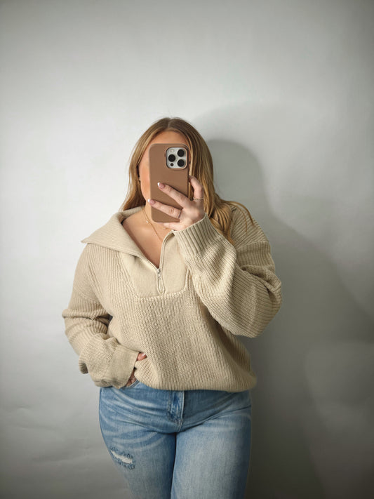 The Sophie | Knit Quarter Zip