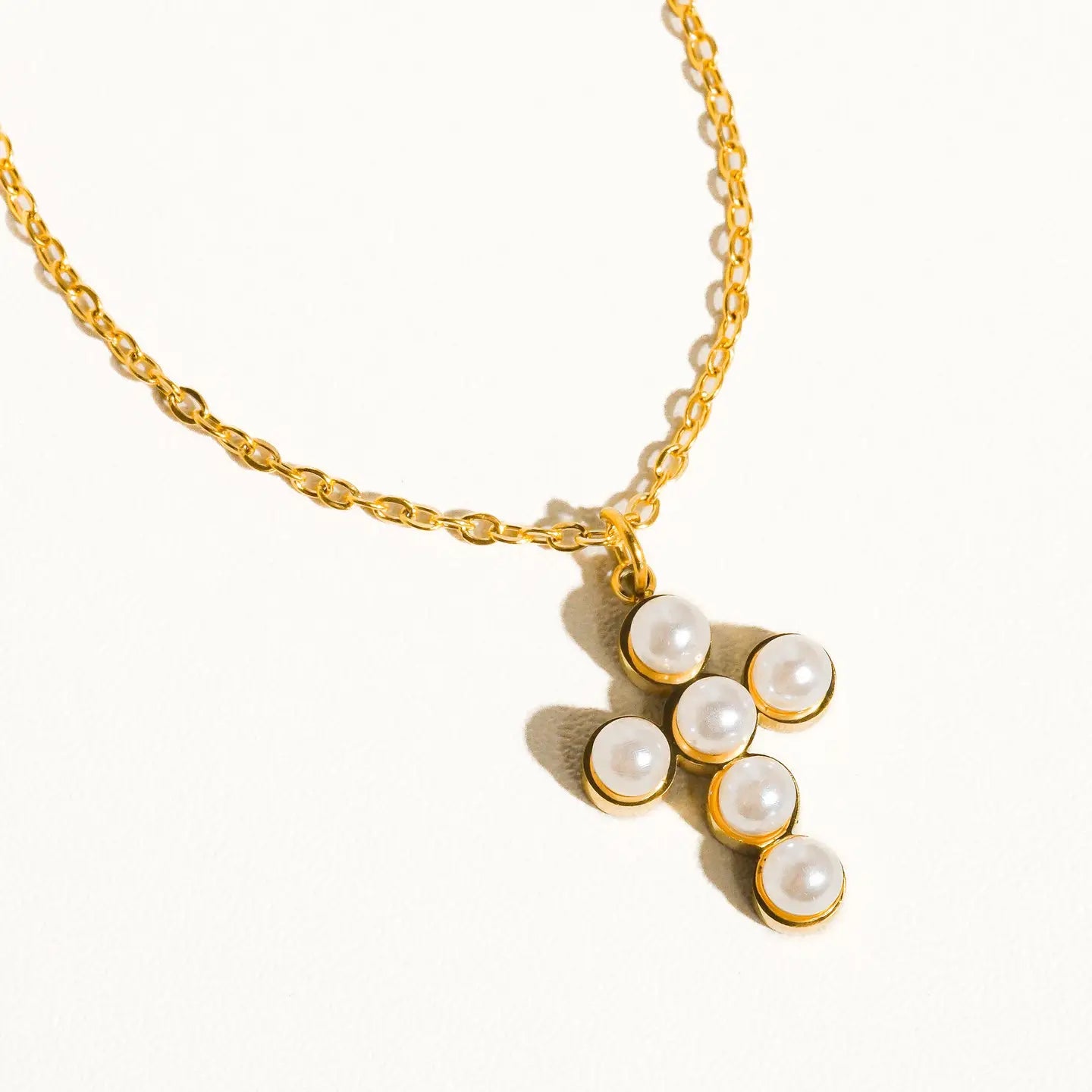 The Pearl Cross Necklace