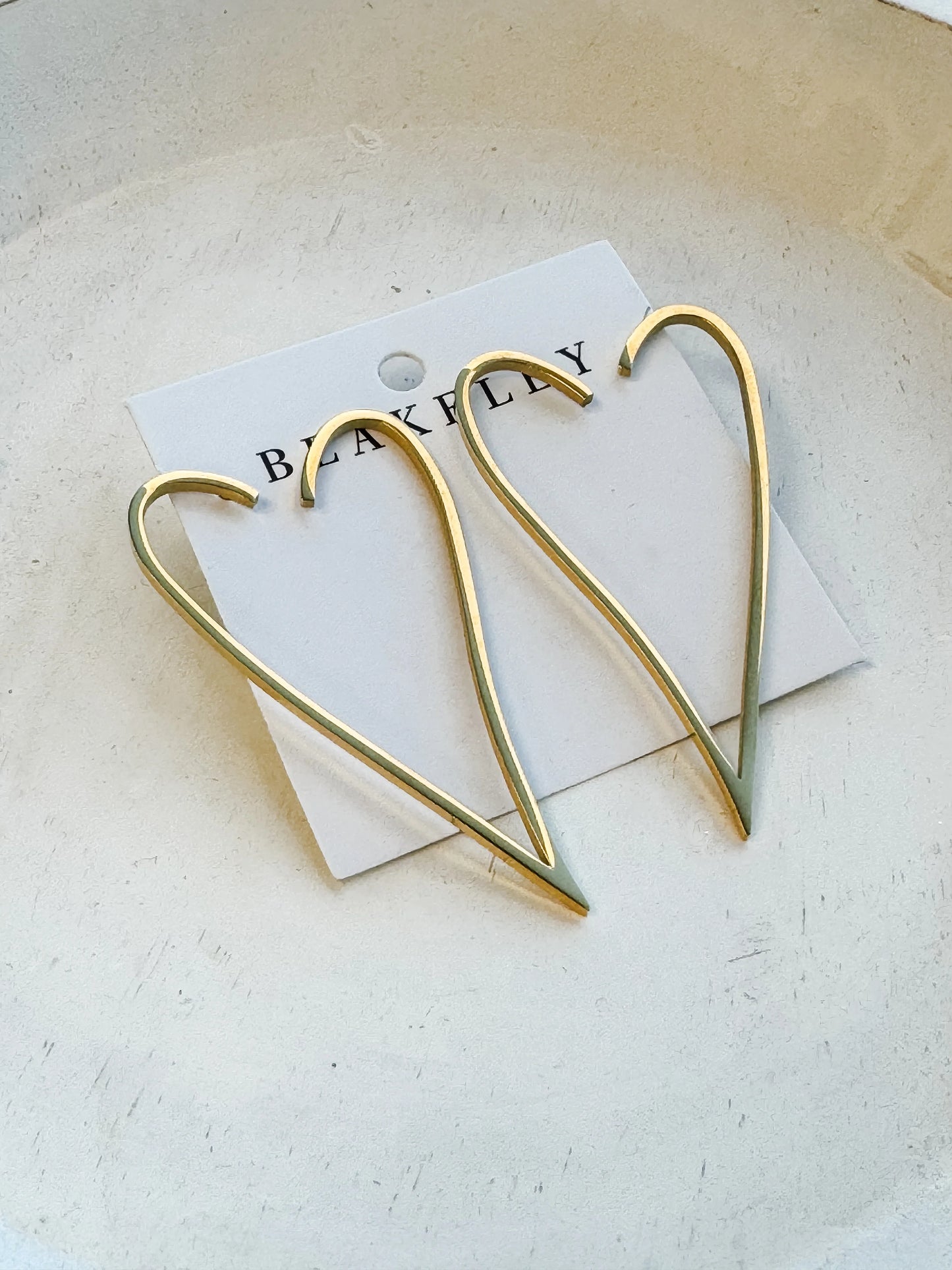 Gold Heart Earrings